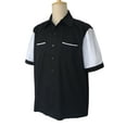 thumbnail image 2 of Retro Men Shirts Bowling Shirts Pocket Workshirts Cotton, 2 of 4