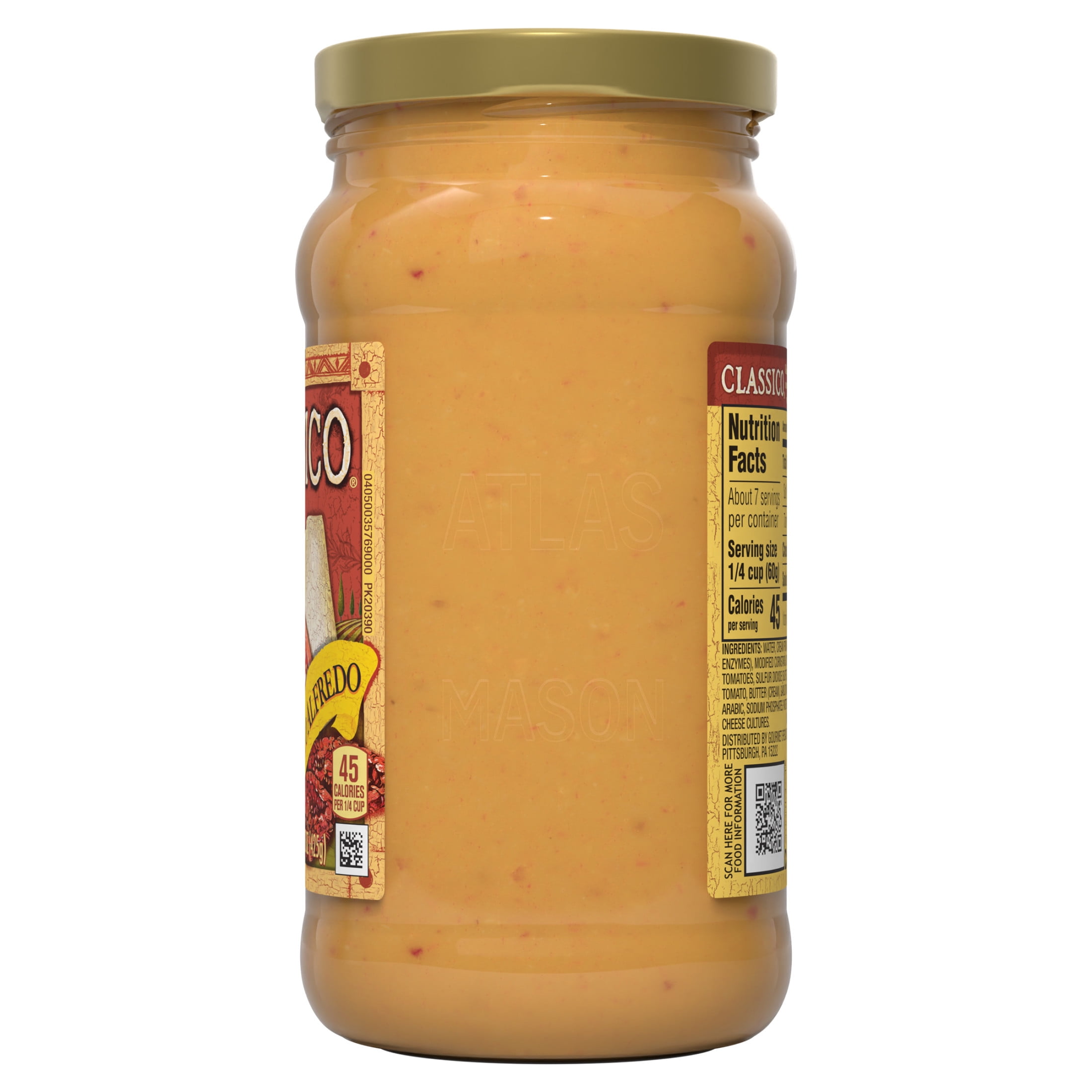 Classico Sun-Dried Tomato Alfredo Pasta Sauce, 15 oz Jar