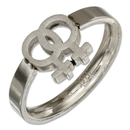 Steel Cut Out Lizard - STAINLESS STEEL CUT OUT LESBIAN GAY PRIDE RING