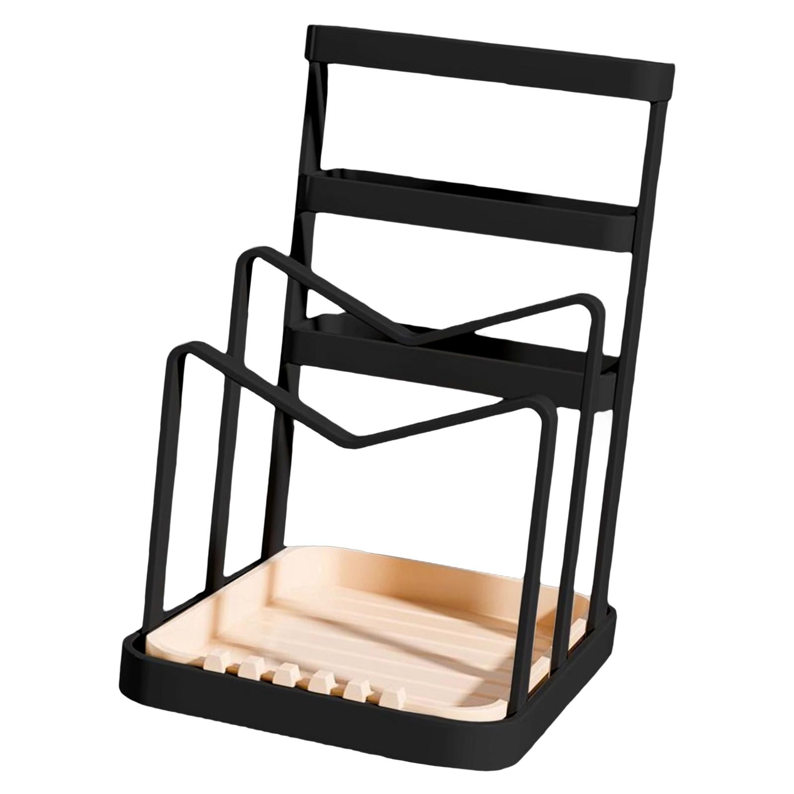 Fiocias Cutting Board Organizer Kitchen Utensils Holder Kitchen Rack,Multifunctional black