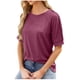 thumbnail image 2 of Fiudx Ofertas y Liquidaciones Camiseta Informal Lisa a La Moda para Mujer, Blusa de Manga Corta con Cuello Redondo, Tops Informales con Botones, 2 of 7