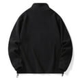 thumbnail image 5 of Men's Long Sleeve Fleece Quarter Zip Pullover Sweatshirt Men's Fluffy Polar Fleece Sweatshirt Solid Color Half Zip Unisex Hoodie Pullover Casual Lightweight Sweatshirt, 5 of 8