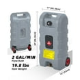 thumbnail image 2 of Garvee Réservoir de Carburant à Essence Portable de 15 Gallons avec Roues et Buse de Transfert Manuelle pour Essence, Diesel, Bateau, VTT et Moto, Gris, 2 of 7