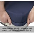 thumbnail image 4 of Full Size Fitted Sheet Only - 4-Way Stretch Knit, Snug Fit, Wrinkle Free & Stay in Place, No More Slipping Off for Mattress, Soft & Comfortable - Navy Blue, Full, 4 of 6