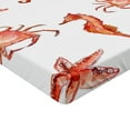 thumbnail image 2 of Ambesonne Nautical Fitted Sheet, Underwater Sea Ocean, Queen Size, Salmon Dark Coral, 2 of 3