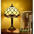thumbnail image 3 of Orinova Tiffany-Style Table Lamp Stained Glass Bedside Lamp for Living Room Bedroom Traditional Desk Light 14.5'' H Multi-Color, 3 of 7