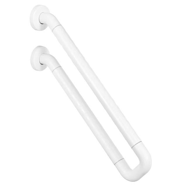 Pasamanos montado en la pared con superficie antideslizante, pasamanos en forma de U con accesorios, piquete de pasamanos de escalera con diseño de halo brillante, para baño de bañera/escaleras TUNC Sencillez