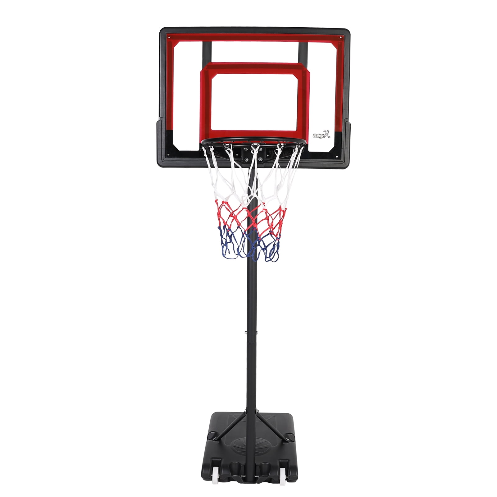 Waful Portable Basketball Hoop & Backboard System Stand and Rim 7.2ft for Youth Kids Adults Family Indoor Outdoor Use Goal Basketball Equipment w/Wheels Adjustable Height 5.2ft 