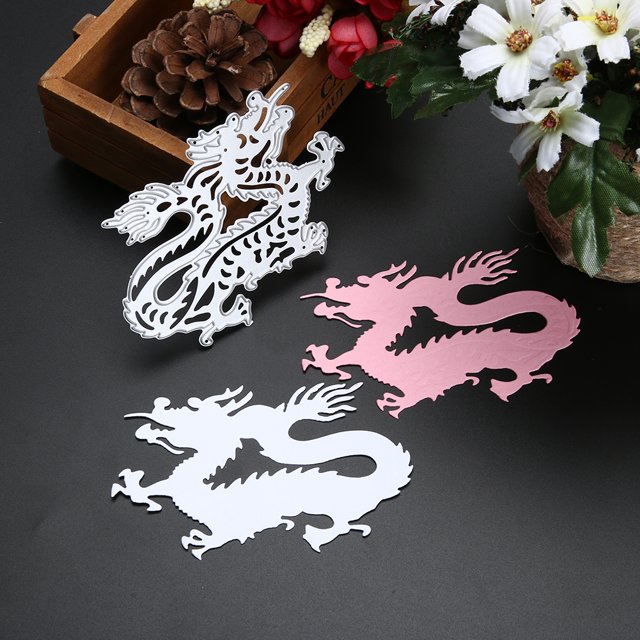 Cuadros Decorativos Troqueles de corte de Metal amor dibujos animados dragón álbum de recortes decoración manualidades