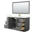 thumbnail image 7 of Wyndham Collection WCF414160SWHWQUNSM58 Strada 60" Free Standing Single Basin Vanity Set -, 7 of 7