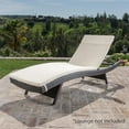 thumbnail image 2 of 2 Pieces Outdoor Chaise Lounge Cushion  (Without Chaise Lounge) ,Lounge Chair Cushion with Water-Resistant Fabric and Side Ties, Patio Cushions for Backyard, Deck, Poolside and Beach,White, 2 of 6
