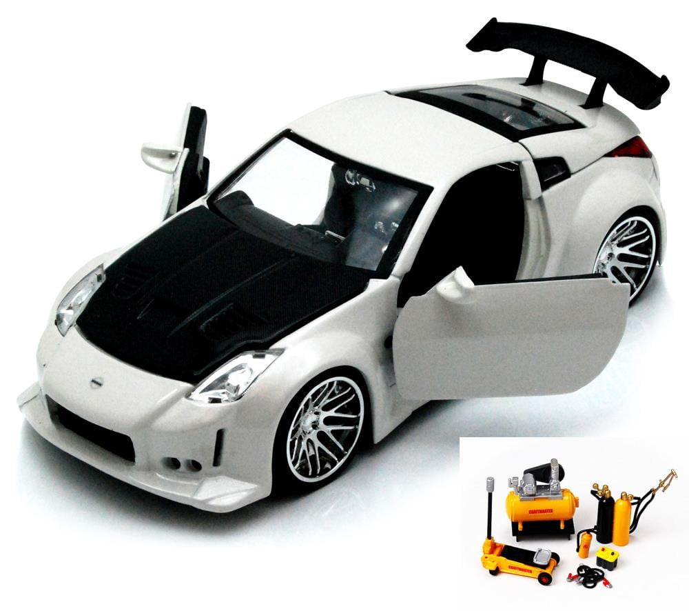 Nissan 350Z ミニカー ホワイト 1/64 Aoshima OPTION AMUSE NISSAN FAIRLADY Z 350Z CSL WHITE diecast