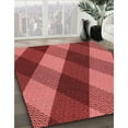 thumbnail image 3 of Ahgly Company Machine Washable Indoor Square Transitional Red Area Rugs, 6' Square, 3 of 7