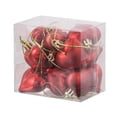 thumbnail image 4 of GUOOL 12Pcs Heart Christmas Tree Ornaments Charm Pendants Shatterproof Xmas Tree Decor Red, 4 of 9
