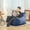 Blue, variant on Bean Bag Chair for Adults with Armrests – Oversized Comfy Lounge Sofa, Cozy Fluffy Cloud Couch for Living Room, Bedroom & Dorm, 400lbs Capacity - Light Gray