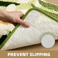 thumbnail image 4 of PABUBE Monstera Leaf Bathroom Rug, 17"x29", Cute Green Plush Bath Mat, Fluffy Soft & Absorbent, Non-Slip and Machine Washable Bath Rug for Bathroom Floor, 4 of 10