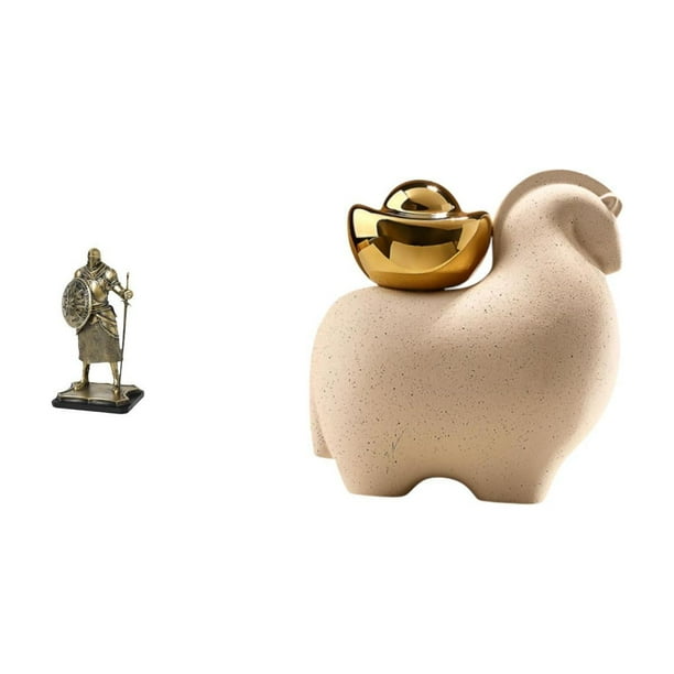 Figura de escritorio,Estatua de caballero,artesanía artística,coleccionable,escritorio,oficina,Figura decorativa,pieza de arte,decoración del hogar,Mini estatua de animal,Miniatura de