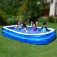 thumbnail image 2 of Pool Central 10' Blue and White Inflatable Rectangular Swimming Pool, 2 of 9