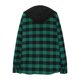 thumbnail image 4 of HongQid Womens Flannel Shirts Plaid Button Down Shirt Casual Hoodie Long Sleeve Outwear Warm Fall Hooded Blouses, 4 of 5