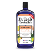 Dr Teal's Stress Relief Foaming Bath with Ginseng & Ginger Essential Oils, 34 fl oz