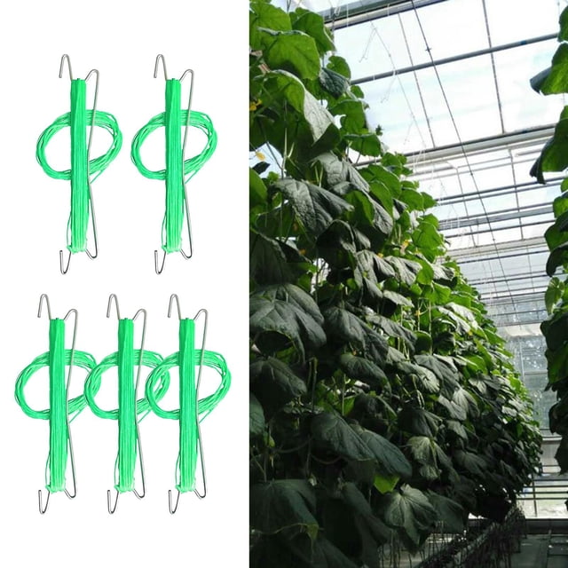Ganchos para trepar plantas Perfecl en J para jardín de melón guisante y pimiento verde 10 m