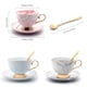 thumbnail image 2 of Juego de tazas de café de mármol, té de cerámica, leche, taza de té, platillo, cuchara para café, té y agua, 2 of 8