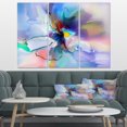 thumbnail image 3 of Designart Abstract Creative Blue Flower Canvas Wall Art, 3 of 4