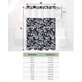 thumbnail image 6 of No Hook Shower Curtain with Snap in Liner, White Floral Plants Black Background Hotel Shower Curtains for Bathroom, Washable Shower Curtain Liner Set with Mesh Top Window, 66"x72", 6 of 6