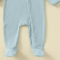 thumbnail image 5 of lnmuld Baby Boys Bodysuits Soft Footed Pajamas with Snap Buttons for Toddler Warm Winter Fall Outfit, 5 of 5