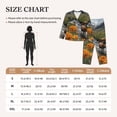 thumbnail image 4 of Pajama Sets for Women 2 Pcs, Mountain Cows Flower Stream Button Down Long Sleeve Sleepwear Lounge PJ Sets, 4 of 6