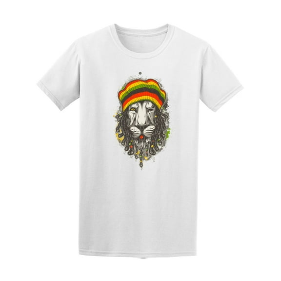 Rastafari Lion T-Shirt Men -Image by Shutterstock, Male Small