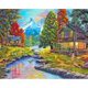 thumbnail image 1 of Wdftyju Kit de pintura de diamantes 5D, cabaña de río DIY, cuadro de mosaico de taladro redondo, arte Wdftyju 6tn6rw3la3jy9ea3, 1 of 9