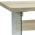 thumbnail image 2 of Benjara BM221509 Modern Style Wooden Top Sofa Table with Glass Panel Support, Beige & Clear, 2 of 2