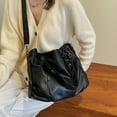 thumbnail image 4 of Bolso del comprador organizado Qarigey de PU negro para hombro Crossbody estilo de vida limpio, 4 of 6