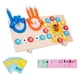 thumbnail image 1 of Juguete matemático para contar con los dedos, juego educativo, bonitos bloques de conteo 2 en 1, reloj didáctico de mesa, para el hogar y viajes,, 1 of 7