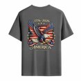 thumbnail image 6 of Leey-World Patriotic Shirts for Men USA Shirt Crewneck Pullover Tops Men's Tshirts Shirts Short Sleeve T Shirt America Crew Neck Tee(Grey,M), 6 of 8