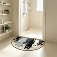 thumbnail image 6 of Bcylexb Half Round Door Mat, 16"x 24" Indoor Outdoor Entrance Rug Washable Low Profile Welcome Mat Cut Cat Mat for Kitchen Bedroom Bathroom Front Door Decor, 6 of 6