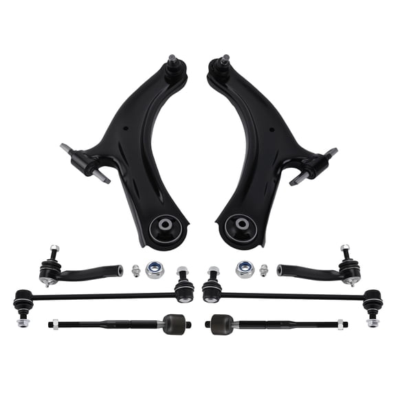 maXpeedingrods 8Pcs Suspension Kit for Nissan Sentra 2007-2012, 2 Front Lower Control Arm 2 Sway Bar End Links 4 Outer & Inner Tie Rod Ends