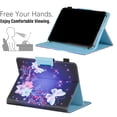 thumbnail image 4 of Universal 8 inch Tablet Case Flip Painted Leather Folio Stand Cover For iPad mini / Samsung Tab 8 inch / Amazon Fire HD 8" / Onn 8.0" / Lenovo Tab M8 and other 7.5 -8.5”Tablet,Butterfly Flower, 4 of 5