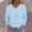 Blue women fall v neck tops a1, variant on Women's Fall Winter V Neck Long Sleeve Eyelet Ruffle Pullover Tops Cute Boho Casual Blouses Basic Solid Tunic Shirts Loose Fit Comfy Sweatshirts Clothes, White S