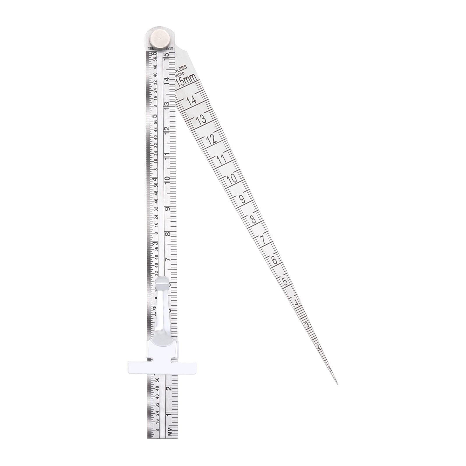 Feeler Gauge Set Welding Taper Gap Gauge Stainless Steel Portable Depth Ruler Hole Inspection Tool Feeler Gauge Measuring Tool ,Easy to Use