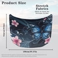 thumbnail image 7 of Uorisanigo Butterfly Floral Hood Covers Washable Quick Dry Car Hood Cover Portable Polyester Hood Wrap Blanket Suitable for Auto Car Truck, Van, SUV, Pickup Gift for Holiday, 7 of 7