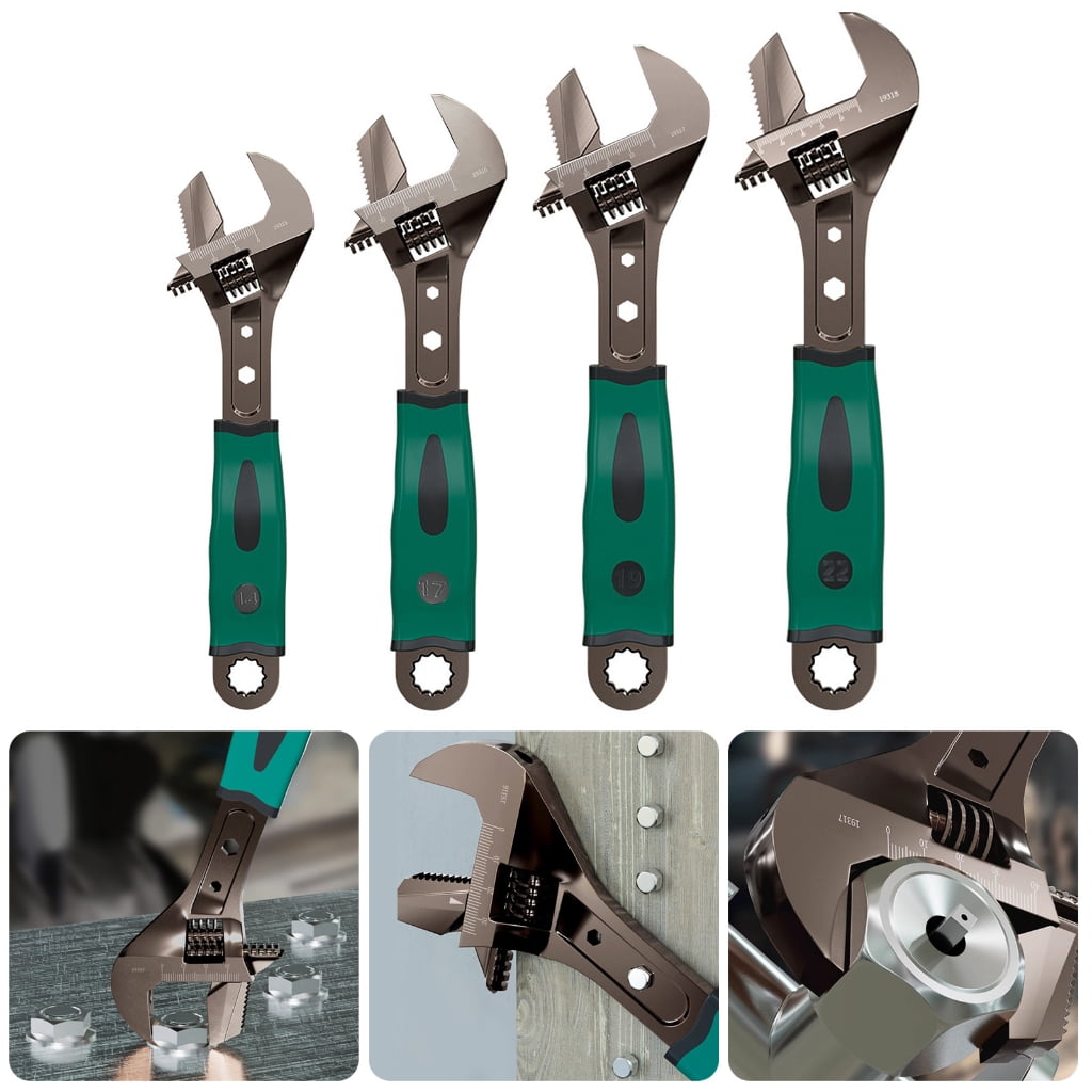 ANXPTIME 8/10/12/15inch Adjustable Wrenches Universal Spanners Mechanical Workshop