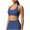 Navy, variant on Seamless Knit Yoga Top with Built-In Bra for Women - Breathable Supportive Workout Shirt for Fitness and Exercise