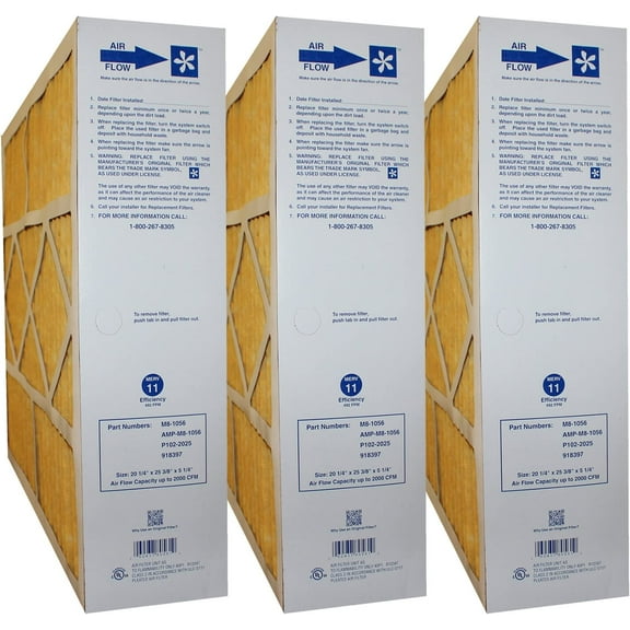 Genuine Original Part # M8-1056 MERV 11 Size 20 1/4" x 25 3/8" x 5 1/4" Case of 3