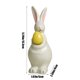 thumbnail image 3 of Fiudx Adorno de Conejo de Pascua de Cerámica, Adorable Diseño de Conejito, Detalles Pintados a Mano, Decoración Festiva de Mesa, Entrada de Balcón, Celebración de Pascua, Tamaño 13,3 X 6 X 5 Cm, 3 of 6