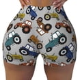 thumbnail image 2 of Balery Color Tractor Pantalones cortos de entrenamiento estampados para mujer, sin costuras, ajustados, para gimnasio, yoga, correr, deportes, ejercicio activo, fitness.-X-Large, 2 of 8