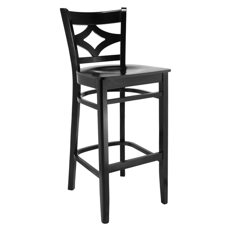 Curtain Back Bar Stool In Black With, Ikea White Cross Back Bar Stools
