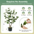 thumbnail image 3 of Costway 1 PCS 36" Artificial Camellia Tree Fake Potted Tree Greenery Floral Plant Modern White, 3 of 9