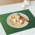 thumbnail image 6 of Creowell Green Christmas Placemats Set of 4 - Wipe Clean Placemats - Washable Heat Resistant Placemats for Dining Table (Green, 4) 18x12in, 6 of 8
